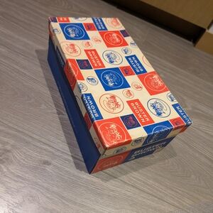 Blue and Red Shoe Box